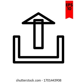 illustration of upload flat icon