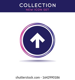 Illustration of upload icon symbol on white background. 