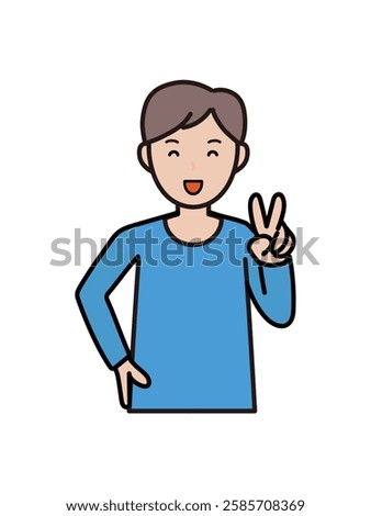 Similar – Image, Stock Photo peace Upper body
