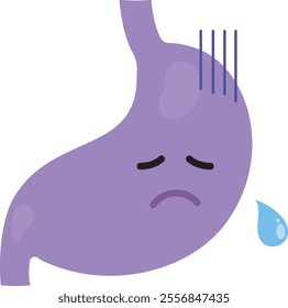 Illustration of an upset stomach