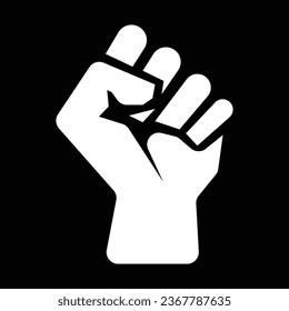 illustration of an upward fist, vector