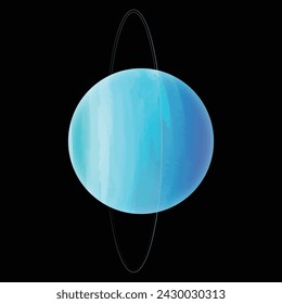 Illustration of Uranus, Vector illustration