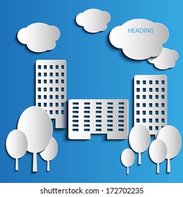 Illustration of the urban landscape, business and construction vector