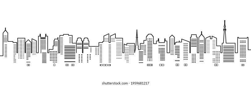 線画 東京タワー 街並み のイラスト素材 画像 ベクター画像 Shutterstock