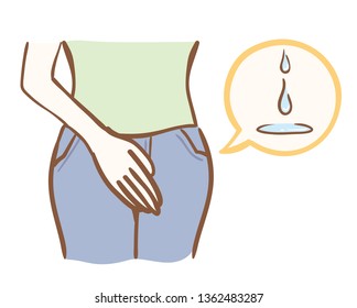 Illustration Of Urine Leak