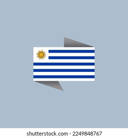 Illustration of Uruguay flag Template