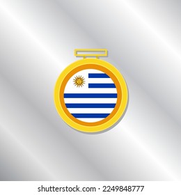 Ilustración de la plantilla de bandera de Uruguay