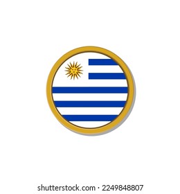 Illustration of Uruguay flag Template