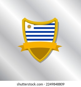 Illustration of Uruguay flag Template