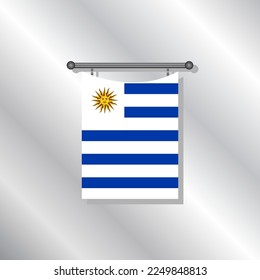 Illustration of Uruguay flag Template