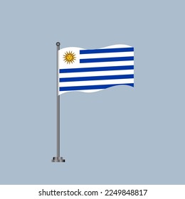 Ilustración de la plantilla de bandera de Uruguay