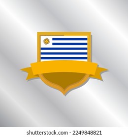 Ilustración de la plantilla de bandera de Uruguay