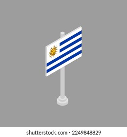 Ilustración de la plantilla de bandera de Uruguay