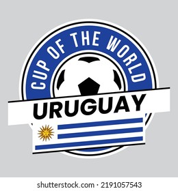 Illustration Of Uruguay Team Badge For Football Tournament