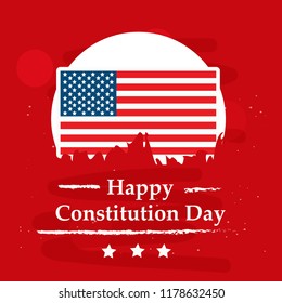illustration of USA Constitution Day background