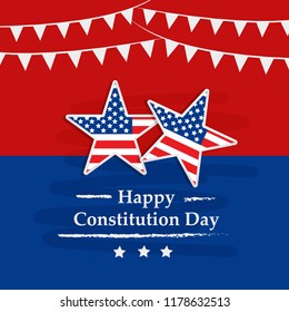 illustration of USA Constitution Day background