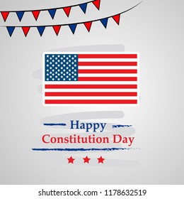 illustration of USA Constitution Day background