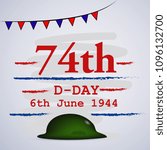 Illustration of U.S.A D-Day background