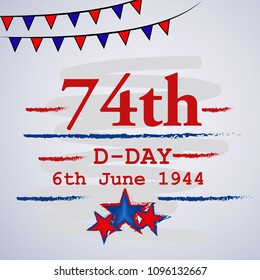 Illustration of U.S.A D-Day background
