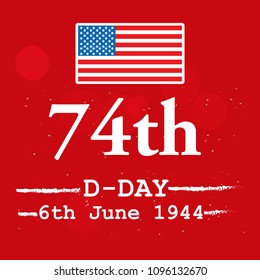 Illustration of U.S.A D-Day background