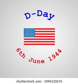 Illustration of U.S.A D-Day background