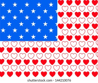 Illustration of the USA flag