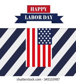 Illustration of U.S.A Flag for Labor Day