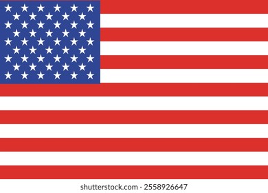 Illustration of USA flag vector