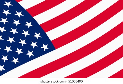 Illustration of USA flag, vector