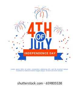 Illustration Of USA Independence Day Background.