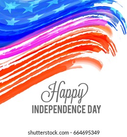 Illustration Of USA Independence Day Background.