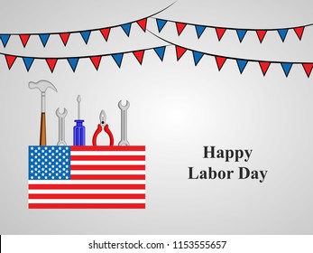 Illustration of USA Labor Day background