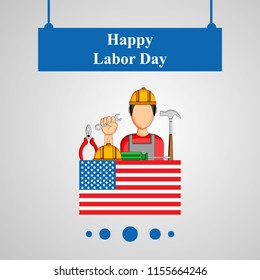 Illustration of USA Labor Day background