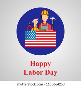 Illustration of USA Labor Day background