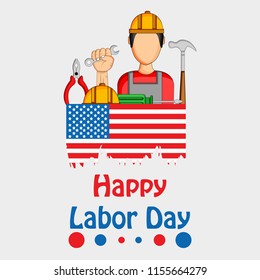 Illustration of USA Labor Day background