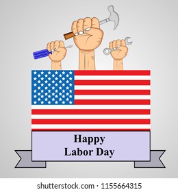 Illustration of USA Labor Day background