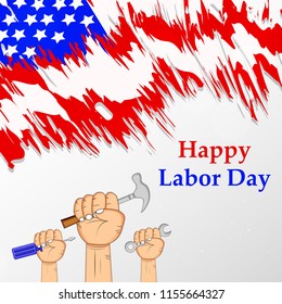 Illustration of USA Labor Day background
