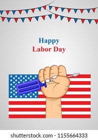 Illustration of USA Labor Day background