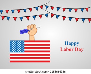 Illustration of USA Labor Day background
