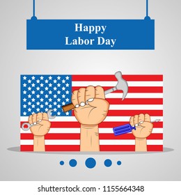 Illustration of USA Labor Day background