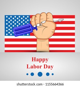 Illustration of USA Labor Day background