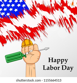 Illustration of USA Labor Day background