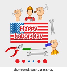 Illustration of USA Labor Day background