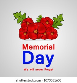 Illustration of USA Memorial Day background