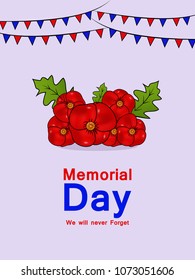 Illustration of USA Memorial Day background