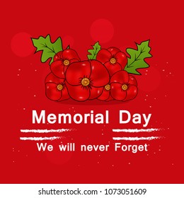 Illustration of USA Memorial Day background
