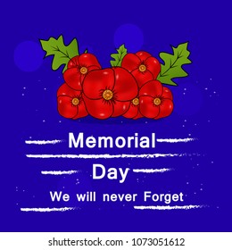 Illustration of USA Memorial Day background