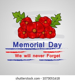Illustration of USA Memorial Day background