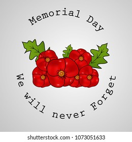 Illustration of USA Memorial Day background