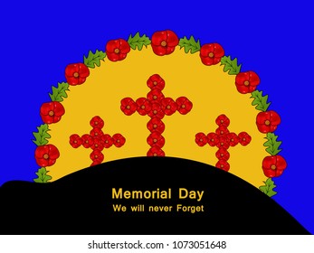 Illustration of USA Memorial Day background
